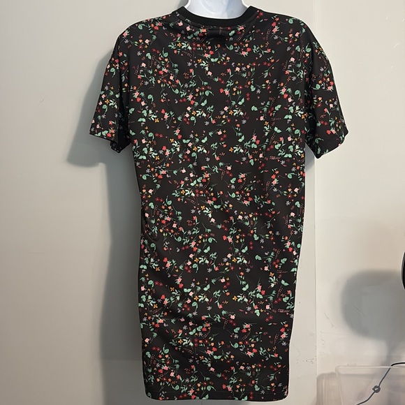 Adidas Women's Black Floral 'Oversized T-Shirt' Style Dress XS - Picture 3 of 5